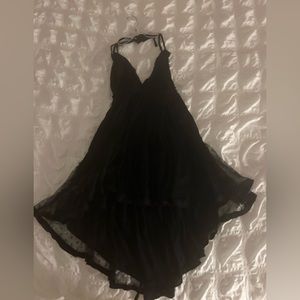 Black Backless Halter dress